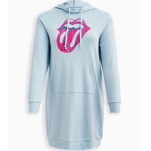 Rolling Stones Lightweight French Terry Hoodie Dress Size 6X Plus